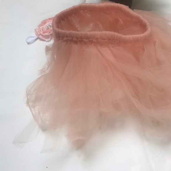 Coral tutu with matching headband - Picture 4 of 4